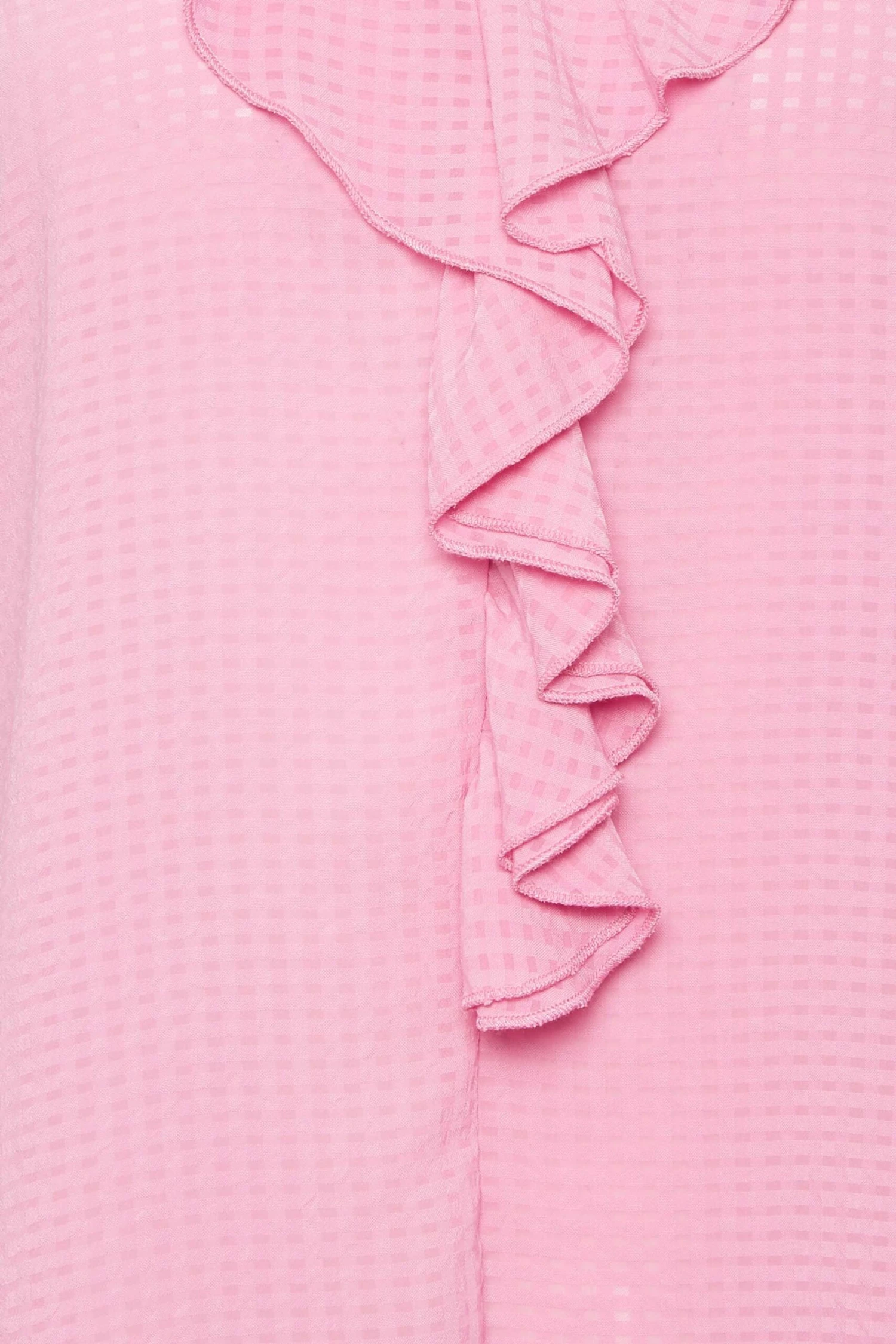 M&Co Pink Check Frill Blouse 5 M&Co Pink Check Frill Blouse - Image 5