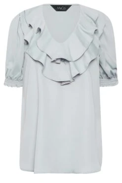 M&Co Light Blue Frill Front Blouse -M&Co Sales Store 1f8bc89f 8efe 46 550249 X scaled