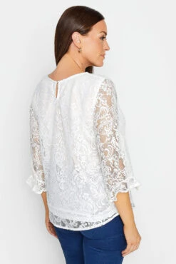 M&Co White Floral Lace Long Sleeve Blouse 9 M&Co White Floral Lace Long Sleeve Blouse -M&Co Sales Store 207c257c 6e2d 47 550088 C scaled