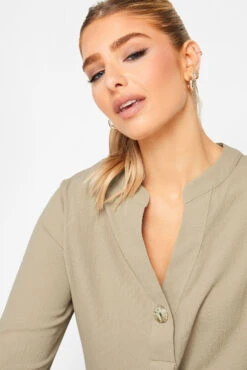 M&Co Brown Statement Button Tab Sleeve Shirt 10 M&Co Brown Statement Button Tab Sleeve Shirt -M&Co Sales Store 215dc5d5 d5a5 46 550297 D scaled