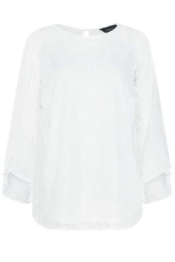 M&Co White Lace Frill Sleeve Top 12 M&Co White Lace Frill Sleeve Top -M&Co Sales Store 221b95c9 fb9e 49 550089 X scaled