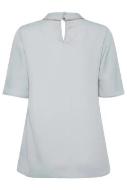 M&Co Light Blue Embellished Neck Keyhole Blouse -M&Co Sales Store 2222d216 269d 4c 550307 Y scaled