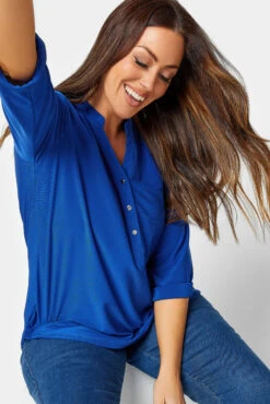 M&Co Blue Half Placket Jersey Shirt 12 M&Co Blue Half Placket Jersey Shirt -M&Co Sales Store 22ad65a5 e0fb 4d 550350 E scaled