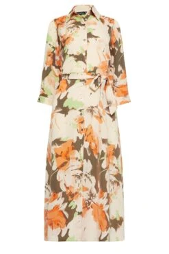 M&Co Brown Floral Print Button Through Shirt Dress -M&Co Sales Store 22b83e24 532f 4c 550574 X scaled