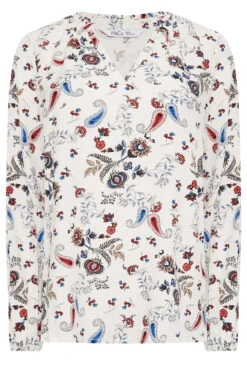 M&Co Ivory White Paisley Print Blouse 14 M&Co Ivory White Paisley Print Blouse -M&Co Sales Store 2345642f 502f 49 500561 X scaled
