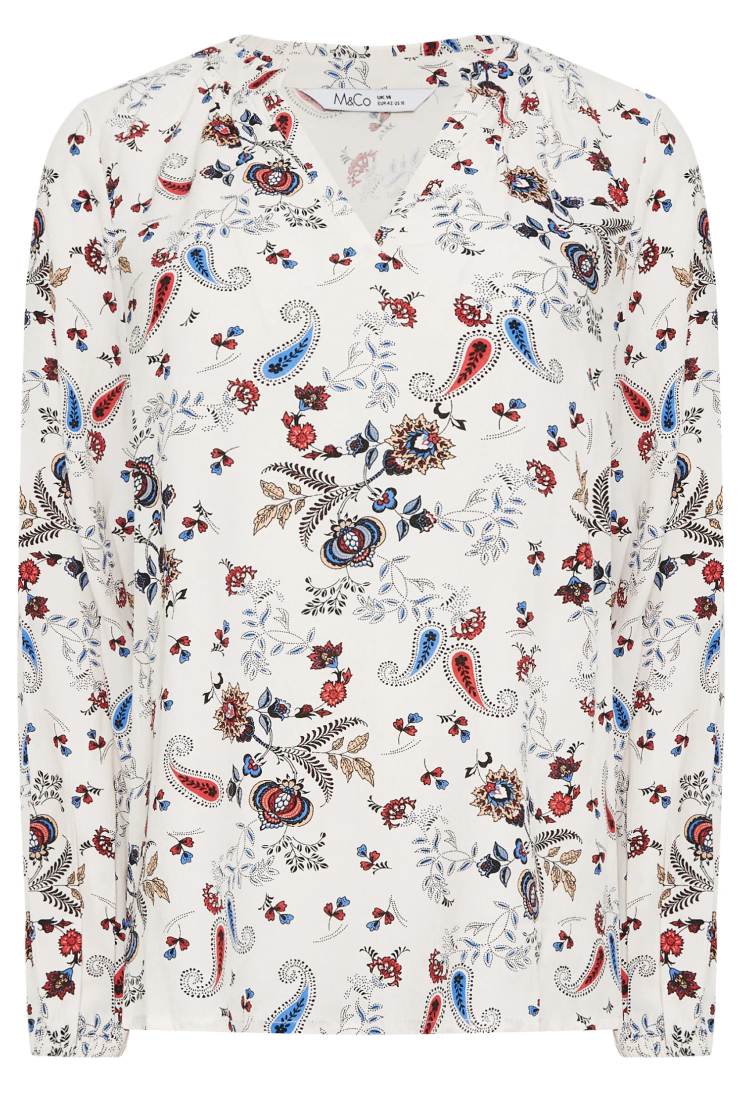 M&Co Ivory White Paisley Print Blouse 7 M&Co Ivory White Paisley Print Blouse - Image 7