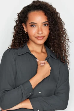 M&Co Charcoal Grey Tie Back Tunic Shirt -M&Co Sales Store 24235c9f a992 43 550637 D scaled