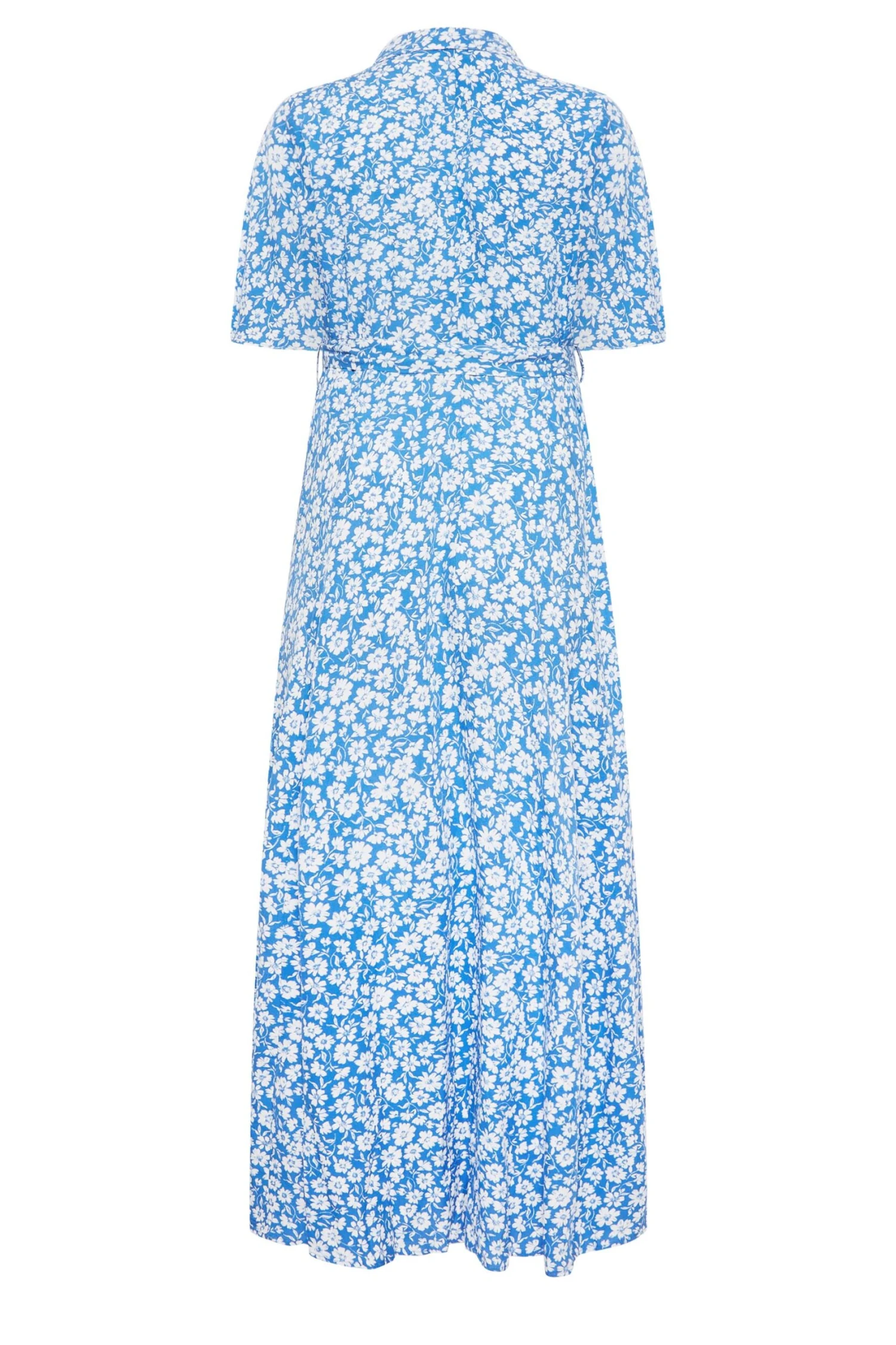 M&Co Blue Floral Print Maxi Shirt Dress 7 M&Co Blue Floral Print Maxi Shirt Dress - Image 7