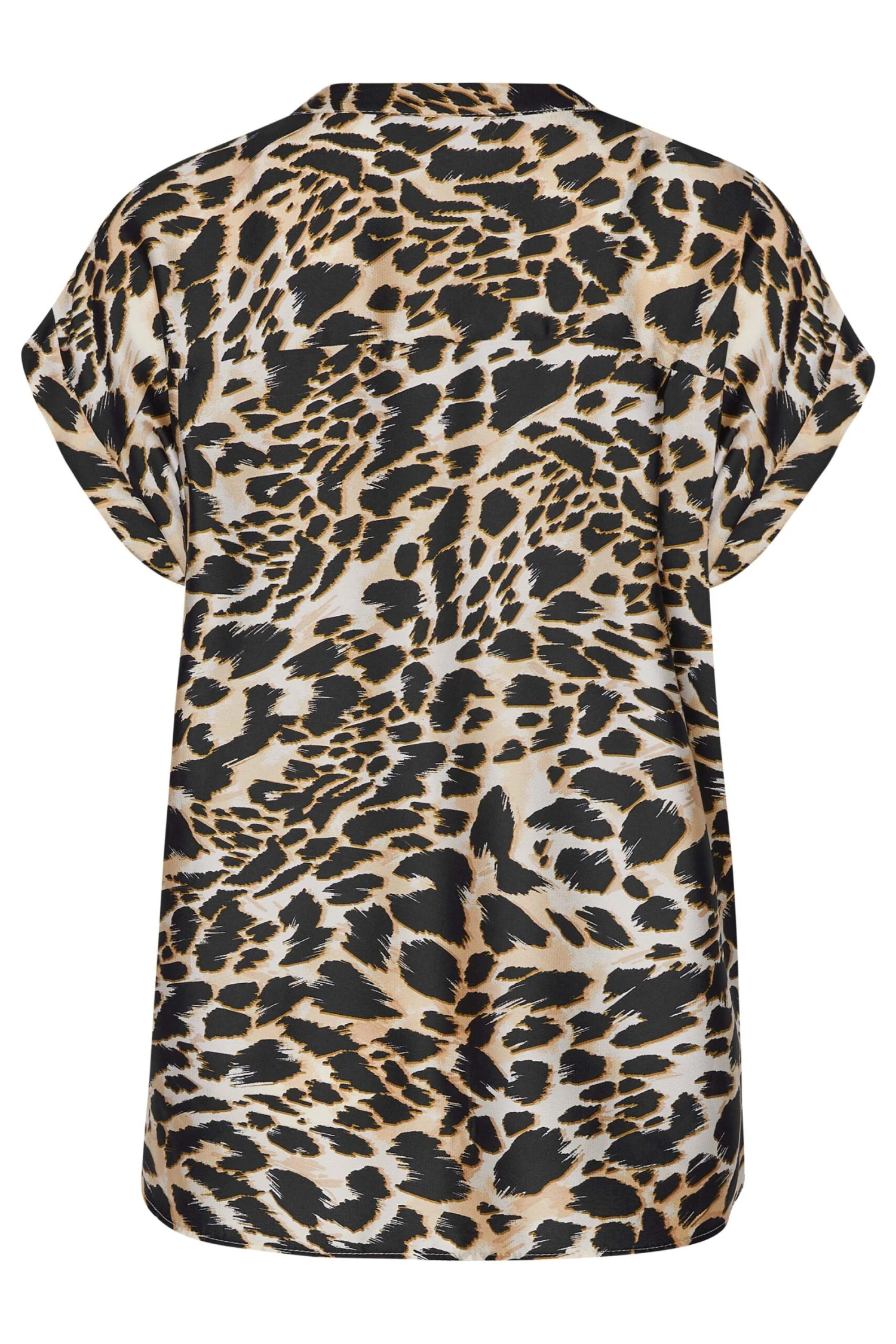 M&Co Black Leopard Print Short Sleeve Shirt 7 M&Co Black Leopard Print Short Sleeve Shirt - Image 7
