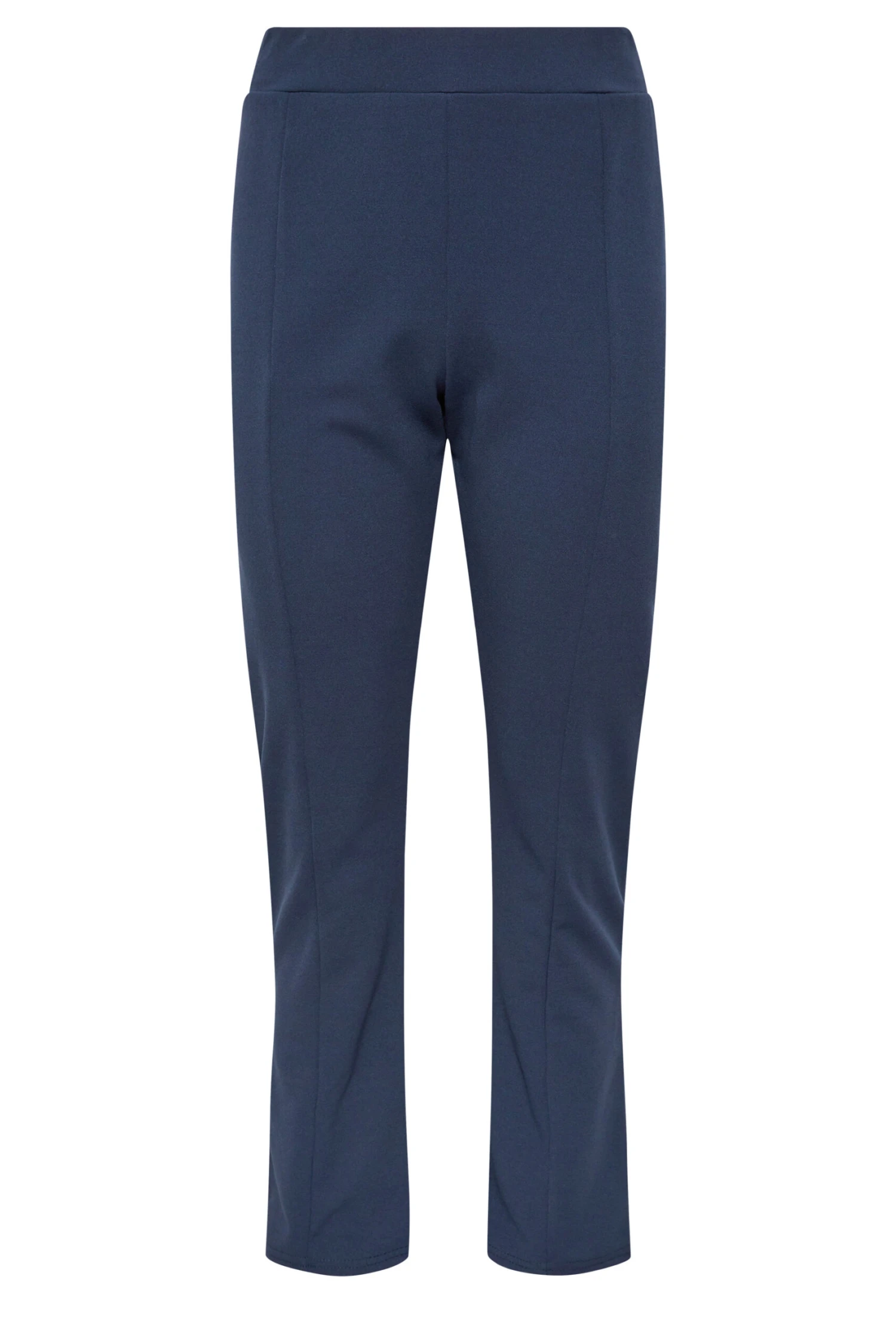 M&Co Navy Blue Stretch Tapered Trousers 3 M&Co Navy Blue Stretch Tapered Trousers - Image 3
