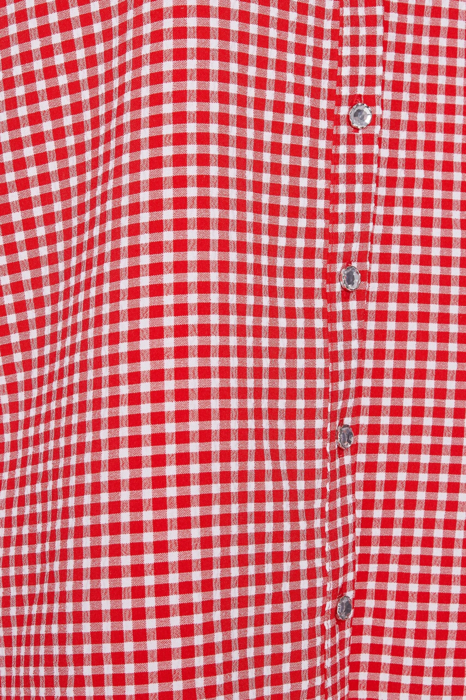 M&Co Red Gingham Short Sleeve Shirt 5 M&Co Red Gingham Short Sleeve Shirt - Image 5