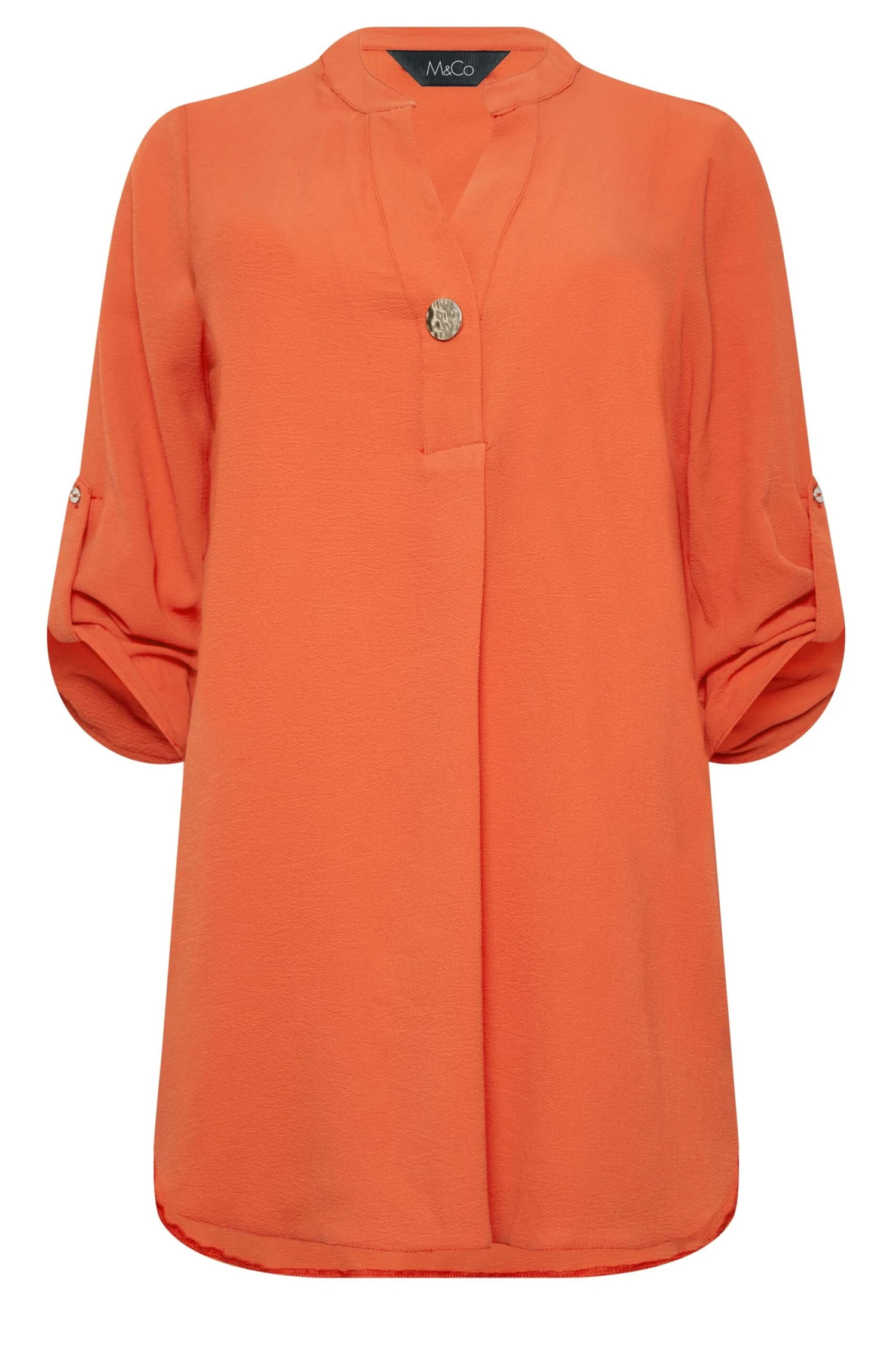 M&Co Orange Long Sleeve Button Blouse 6 M&Co Orange Long Sleeve Button Blouse - Image 6