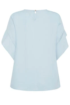 M&Co Light Blue Frill Sleeve Blouse -M&Co Sales Store 280a8b3e e10c 4a 550161 RY scaled