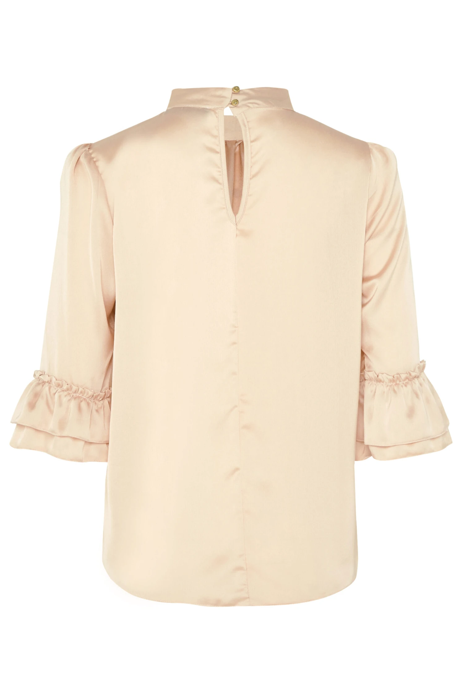 M&Co Light Pink Satin Frill Sleeve Blouse 7 M&Co Light Pink Satin Frill Sleeve Blouse - Image 7