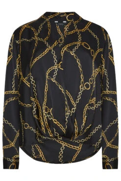 M&Co Black Chain Print Wrap Front Blouse -M&Co Sales Store 2828a346 04ca 45 550085 X scaled