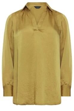 M&Co Gold Satin V-Neck Blouse 12 M&Co Gold Satin V-Neck Blouse -M&Co Sales Store 28900185 c1de 49 550286 X scaled