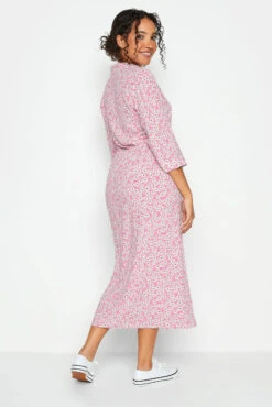 M&Co Pink Floral Print Midi Shirt Dress -M&Co Sales Store 28fc0dc5 7267 41 550421 C scaled