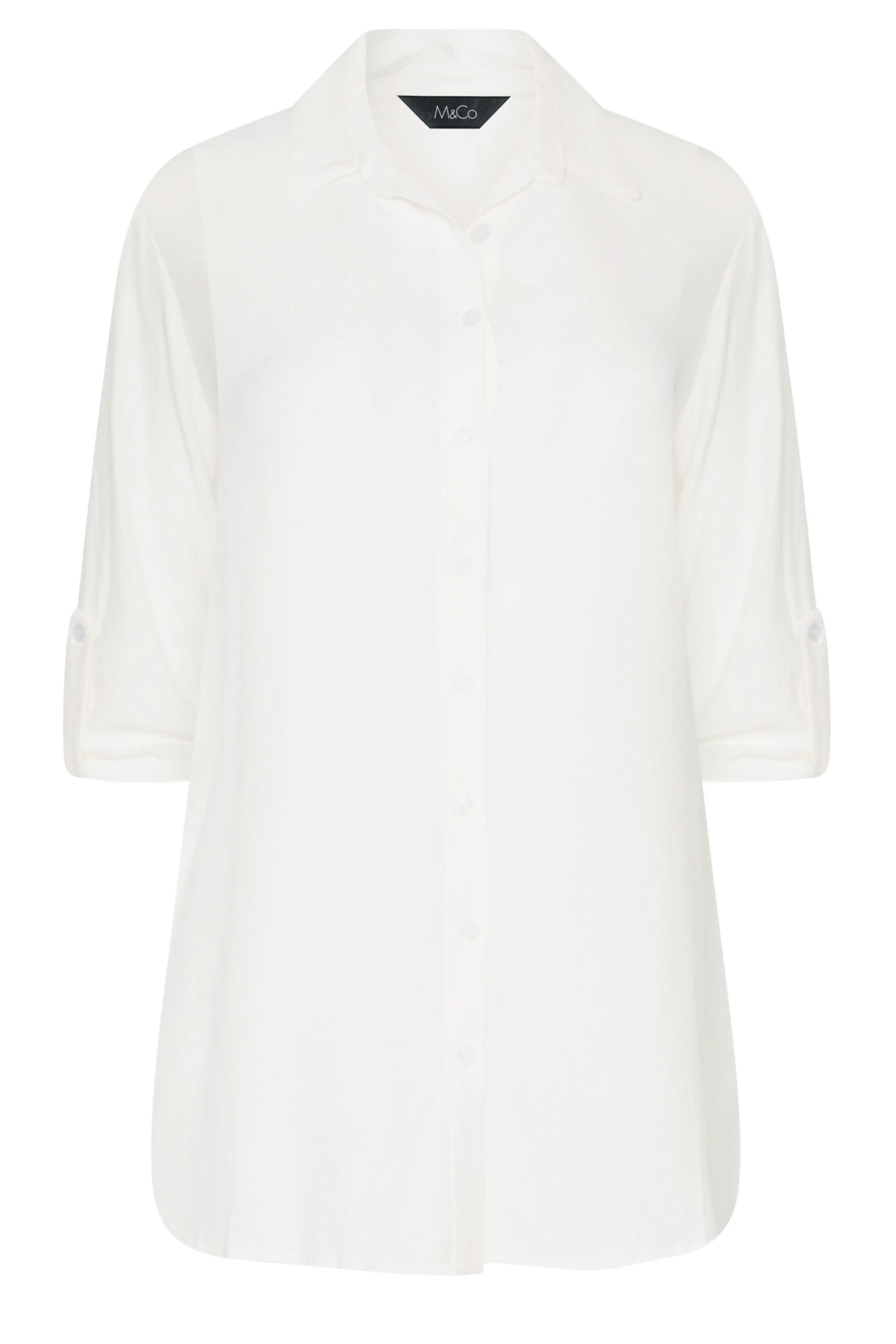M&Co White Tab Sleeve Shirt 6 M&Co White Tab Sleeve Shirt - Image 6