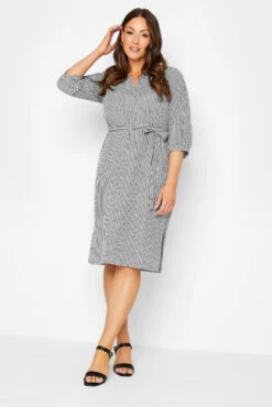 M&Co Black Gingham Tie Waist Detail Tunic