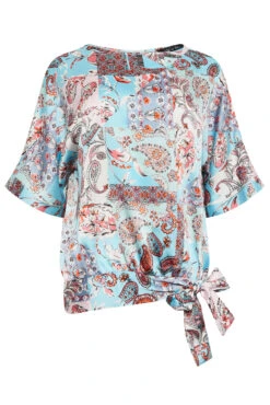 M&Co Blue Paisley Print Short Sleeve Blouse 12 M&Co Blue Paisley Print Short Sleeve Blouse -M&Co Sales Store 2986629b 6145 45 550585 X scaled