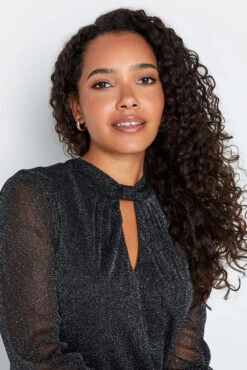 M&Co Black Shimmer Keyhole Blouse -M&Co Sales Store 298f94a1 f806 4e 550271 D scaled