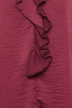M&Co Burgundy Red Frill Satin Blouse 11 M&Co Burgundy Red Frill Satin Blouse -M&Co Sales Store 29a432c9 14eb 4c 550175 Z scaled