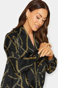 M&Co Black Chain Print Wrap Front Blouse -M&Co Sales Store 29c8c874 c441 43 550085 D scaled