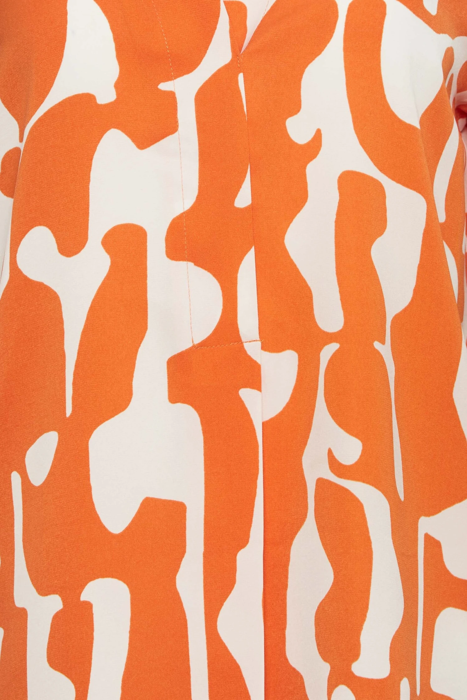 M&Co Orange Abstract Print 3/4 Sleeve Blouse 5 M&Co Orange Abstract Print 3/4 Sleeve Blouse - Image 5