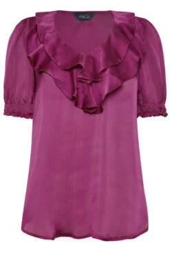 M&Co Purple Frill Front Satin Blouse -M&Co Sales Store 2ab3d6ce 66c5 40 550530 X scaled