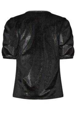 M&Co Black Glitter Velvet Touch Ruched Sleeve Blouse -M&Co Sales Store 2aede095 3dad 4b 550629 Y scaled