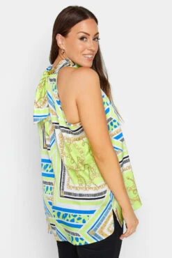 M&Co Lime Green Scarf Print Halter Neck Blouse -M&Co Sales Store 2bba5ae5 668f 4b 550595 C scaled