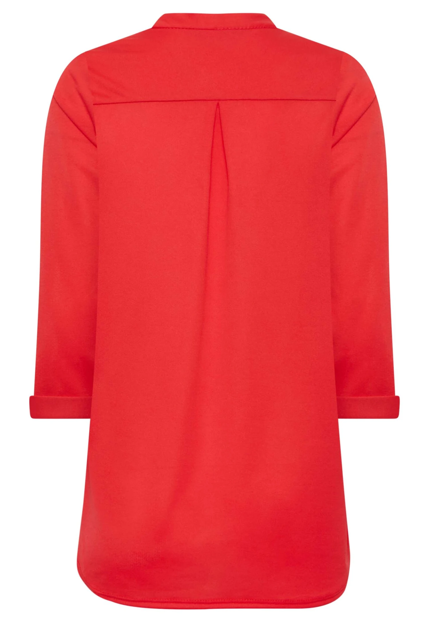 M&Co Red Half Placket Jersey Shirt 7 M&Co Red Half Placket Jersey Shirt - Image 7