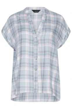 M&Co Blue Check Grown On Sleeve Shirt -M&Co Sales Store 2cae2c33 453c 4c 550202 X scaled