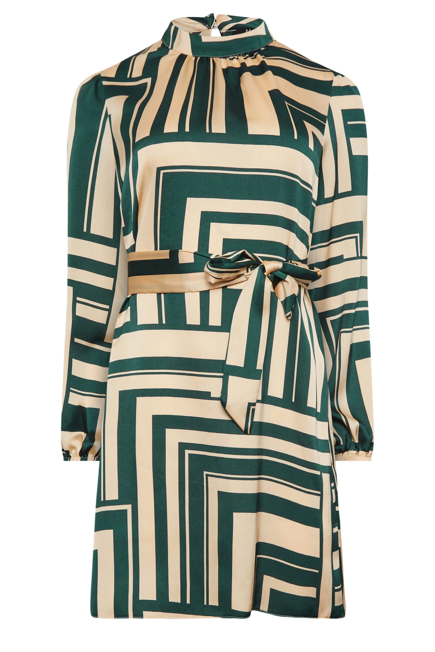 M&Co Green Geometric Print High Neck Tunic Blouse 7 M&Co Green Geometric Print High Neck Tunic Blouse - Image 7