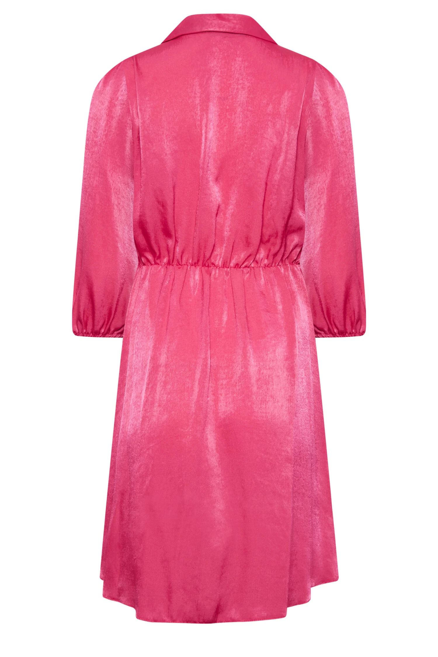 M&Co Pink Satin Wrap Dress 8 M&Co Pink Satin Wrap Dress - Image 8