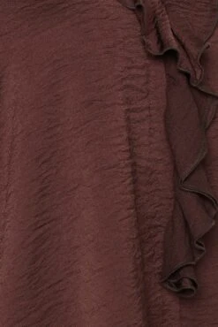 M&Co Brown Frill Satin Blouse 11 M&Co Brown Frill Satin Blouse -M&Co Sales Store 2d326de2 b47d 46 550176 Z scaled