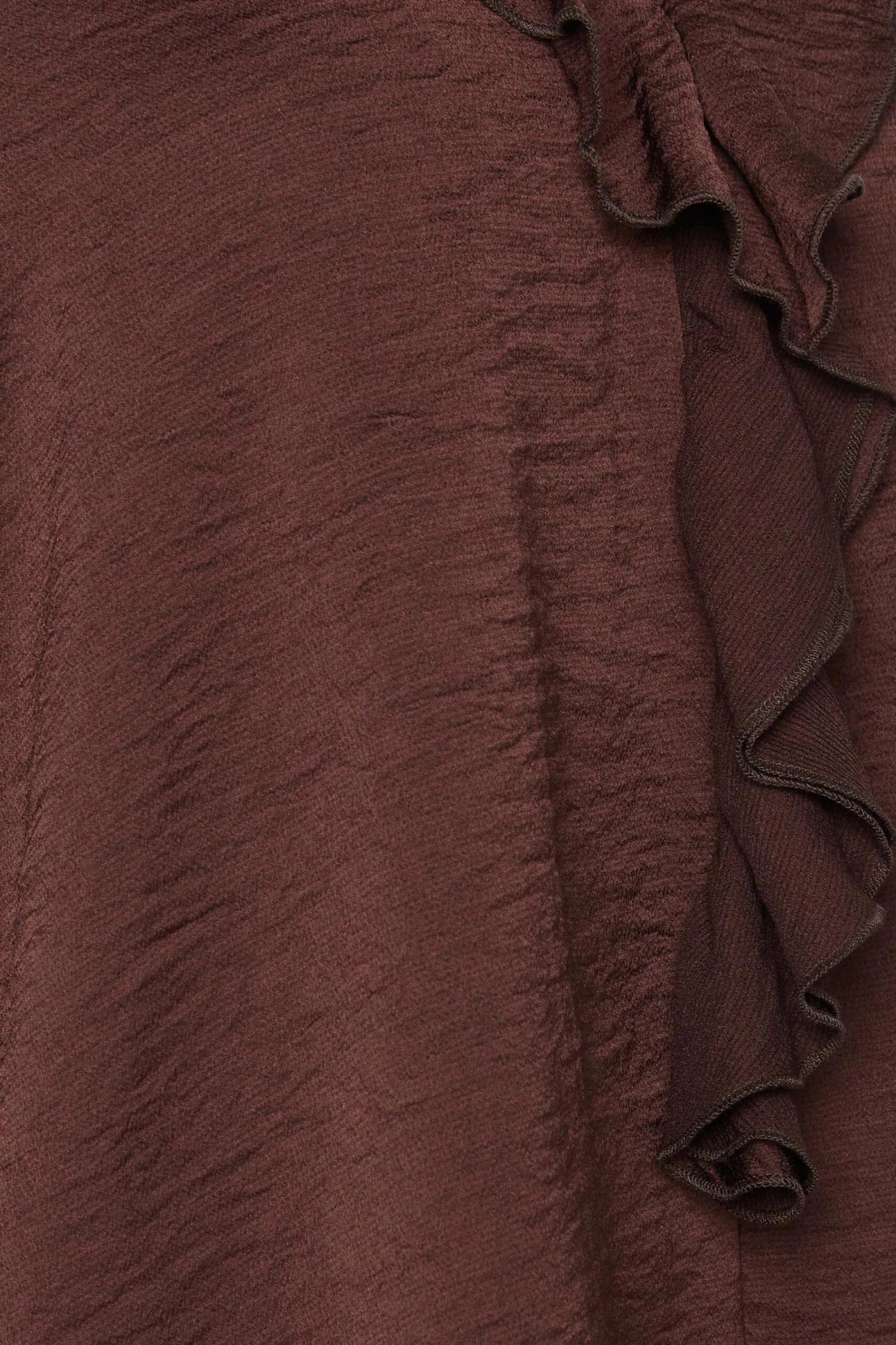 M&Co Brown Frill Satin Blouse 5 M&Co Brown Frill Satin Blouse - Image 5