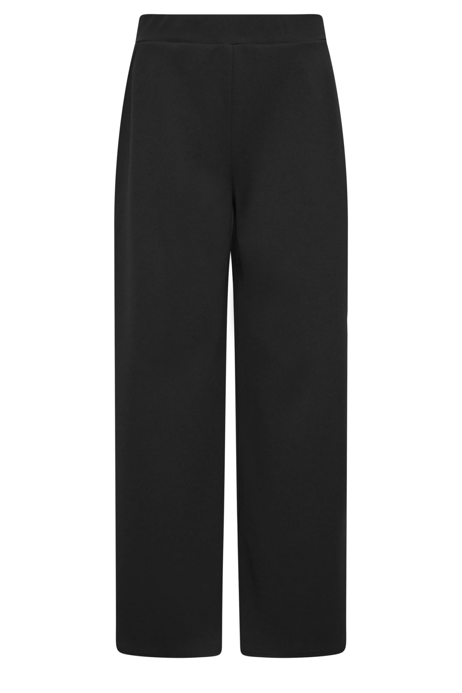 M&Co Black Stretch Scuba Wide Leg Trousers 4 M&Co Black Stretch Scuba Wide Leg Trousers - Image 4