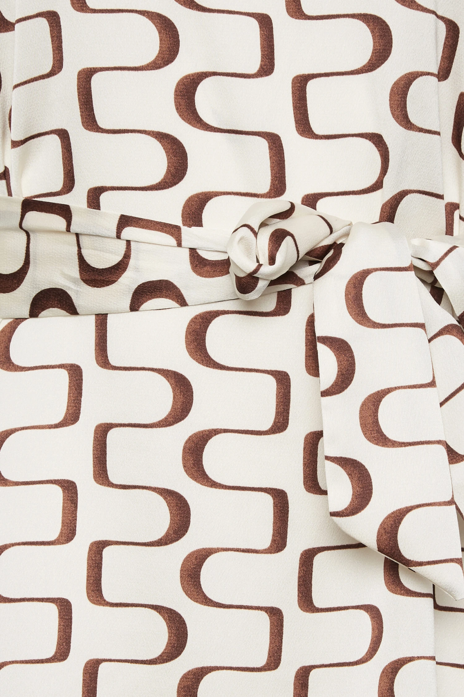 M&Co White Ivory Geometric Print High Neck Tunic Blouse 6 M&Co White Ivory Geometric Print High Neck Tunic Blouse - Image 6