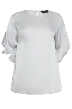 M&Co Grey Frill Sleeve Blouse -M&Co Sales Store 2faa6370 2e30 49 550160 RX scaled