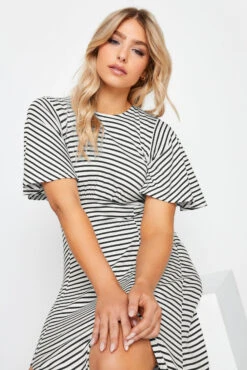 M&Co White Stripe Print Angel Sleeve Split Hem Midi Dress 10 M&Co White Stripe Print Angel Sleeve Split Hem Midi Dress -M&Co Sales Store 3014835d b341 42 550498 C scaled