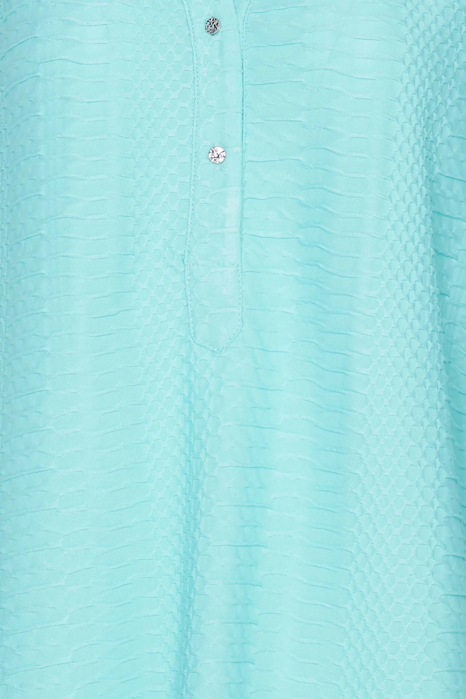 M&Co Blue Textured Placket Shirt 5 M&Co Blue Textured Placket Shirt - Image 5