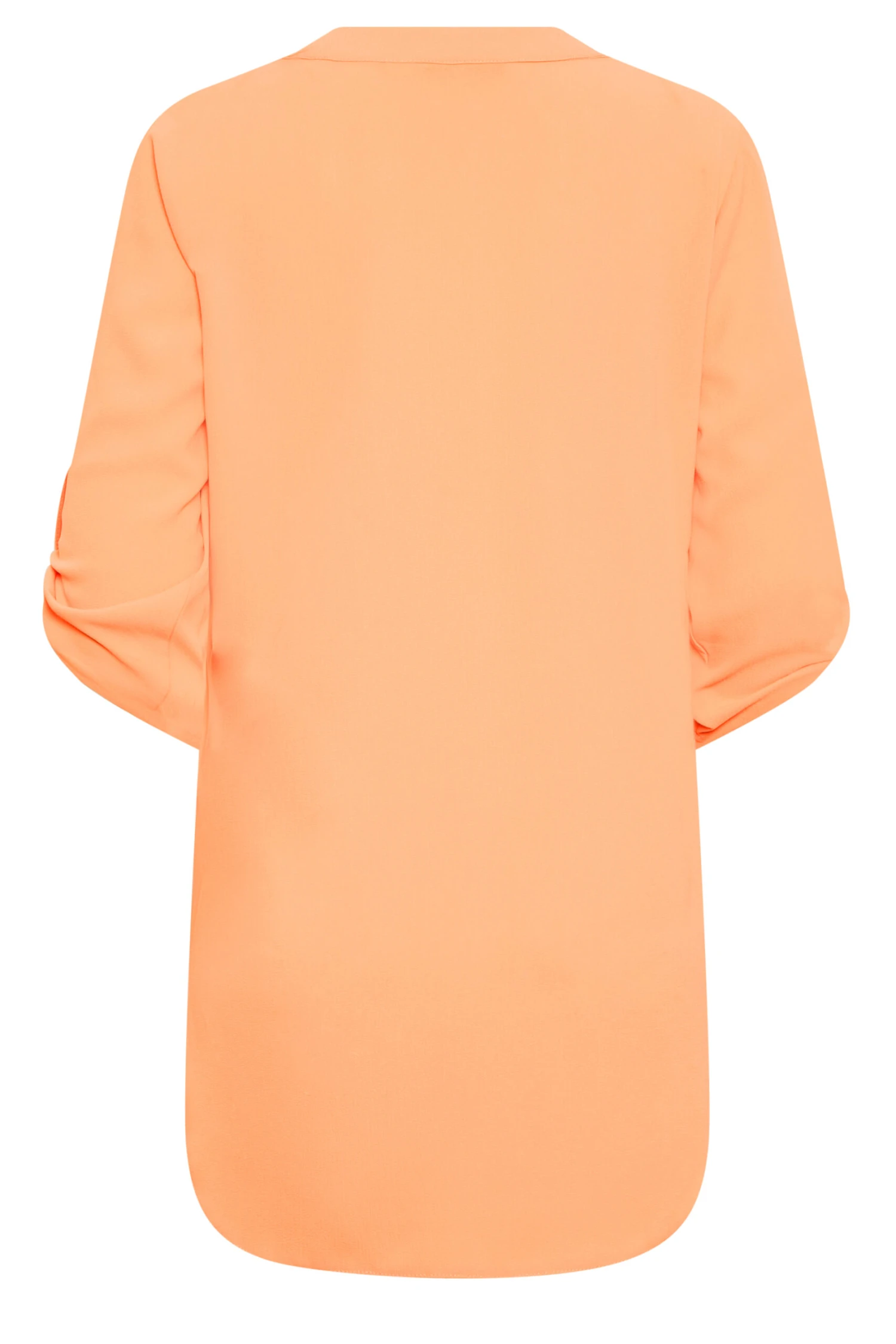M&Co Orange Statement Button Tab Sleeve Shirt 7 M&Co Orange Statement Button Tab Sleeve Shirt - Image 7