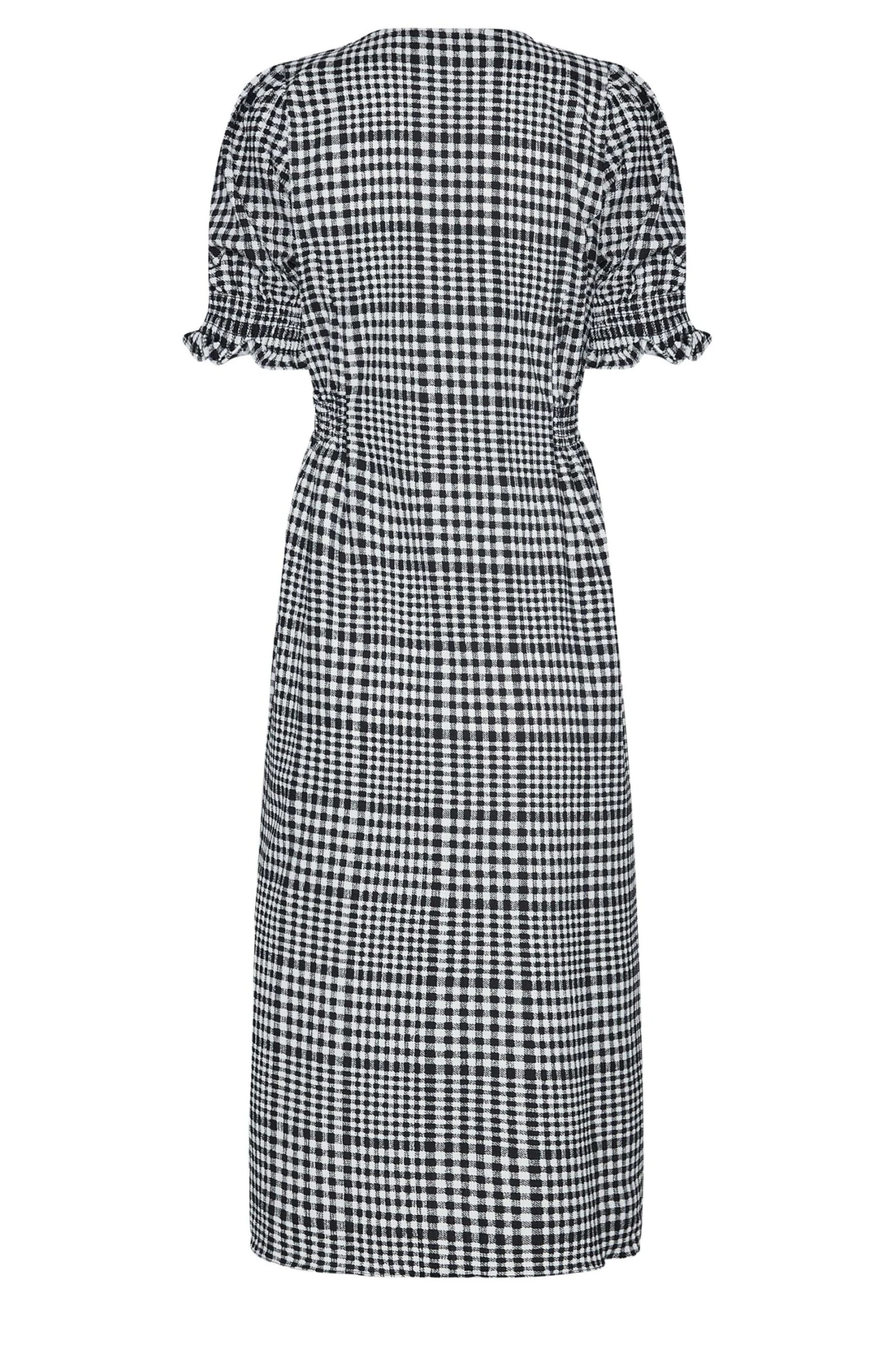 M&Co Black Gingham Print Midi Dress 7 M&Co Black Gingham Print Midi Dress - Image 7