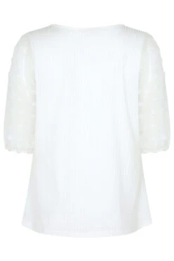 M&Co White Dobby Sleeve Blouse -M&Co Sales Store 32d3226a 64db 4c 550096 Y scaled