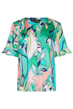 M&Co Blue Geometric Print Satin Blouse 12 M&Co Blue Geometric Print Satin Blouse -M&Co Sales Store 338c9049 4e79 48 550149 X scaled