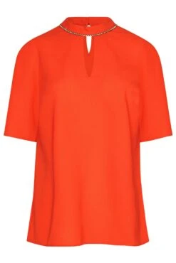 M&Co Red Keyhole Sequin Blouse 12 M&Co Red Keyhole Sequin Blouse -M&Co Sales Store 34972e9a 0ced 44 550305 X scaled