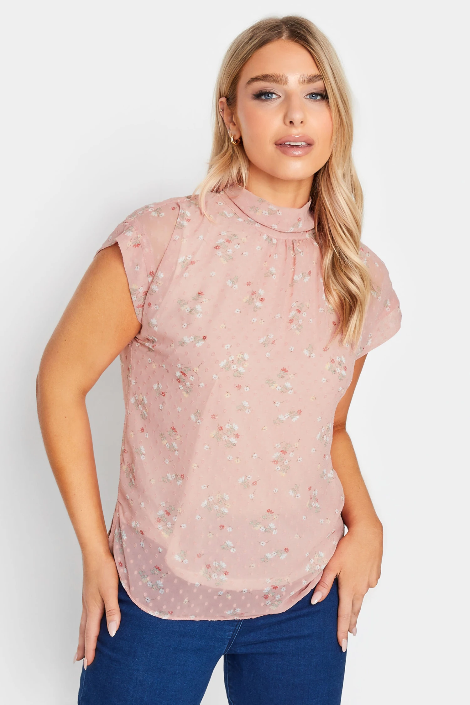 M&Co Pink Floral Print Blouse 2 M&Co Pink Floral Print Blouse - Image 2