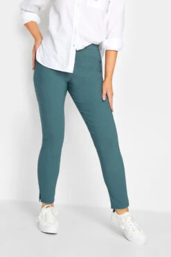 M&Co Denim Blue Stretch Bengaline Trousers