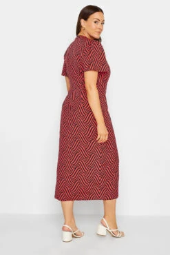 M&Co Red Abstract Stripe Wrap Dress 9 M&Co Red Abstract Stripe Wrap Dress -M&Co Sales Store 36af0c94 0056 44 550478 C scaled